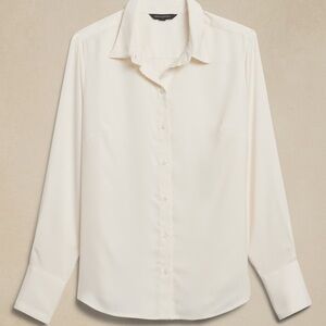 Banana Republic - Silky Classic Shirt in snow day
